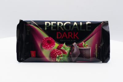Темный шоколад Pergale с кусочками малины 93 гр