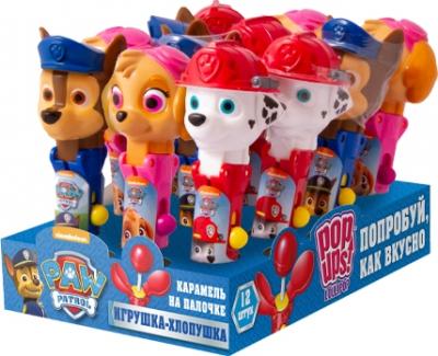 Игрушка-хлопушка с карамелью на палочке Paw Patrol 10 гр